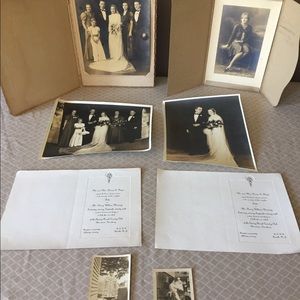 Antique 1930s Wedding Photos Invitations & More
